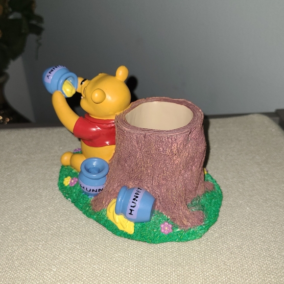 VINTAGE WINNIE THE POOH HONEY POT TREE STUMP PENCIL HOLDER OFFICE DECOR - Picture 2 of 9